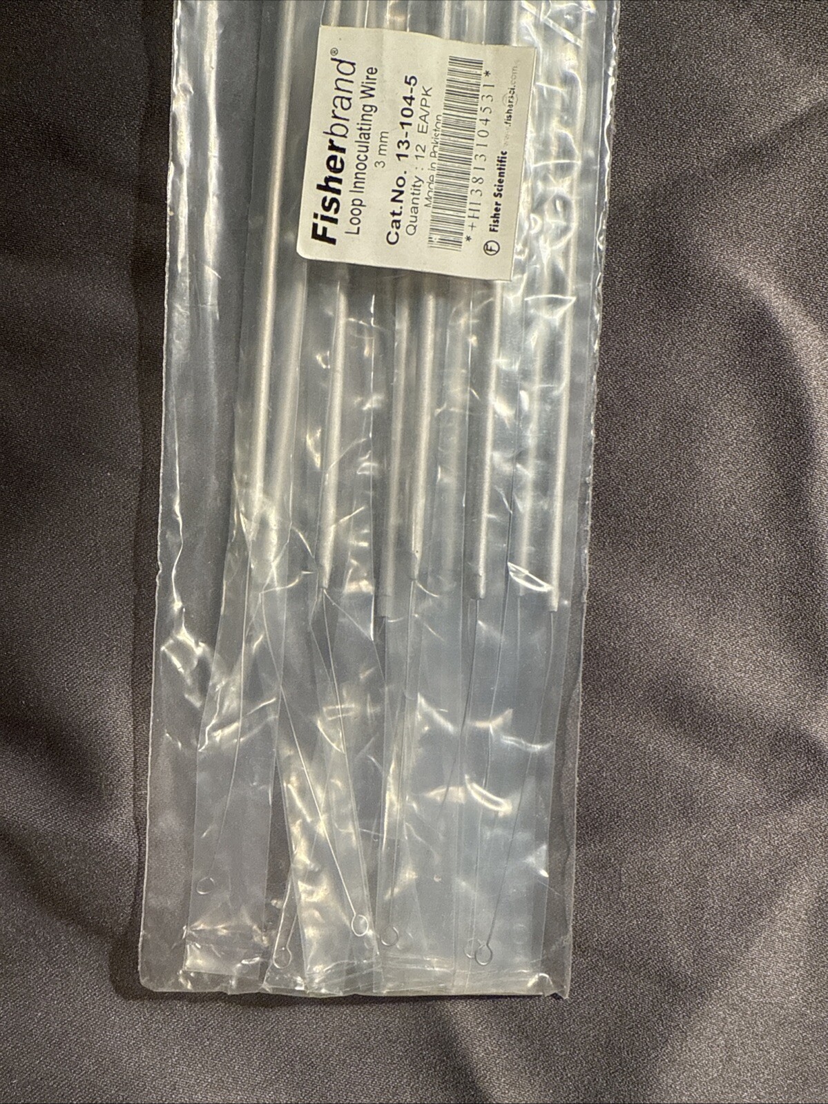 Bacterial Inoculating Loop 3mm, Smooth Wire, Aluminum Handle 11 Pack