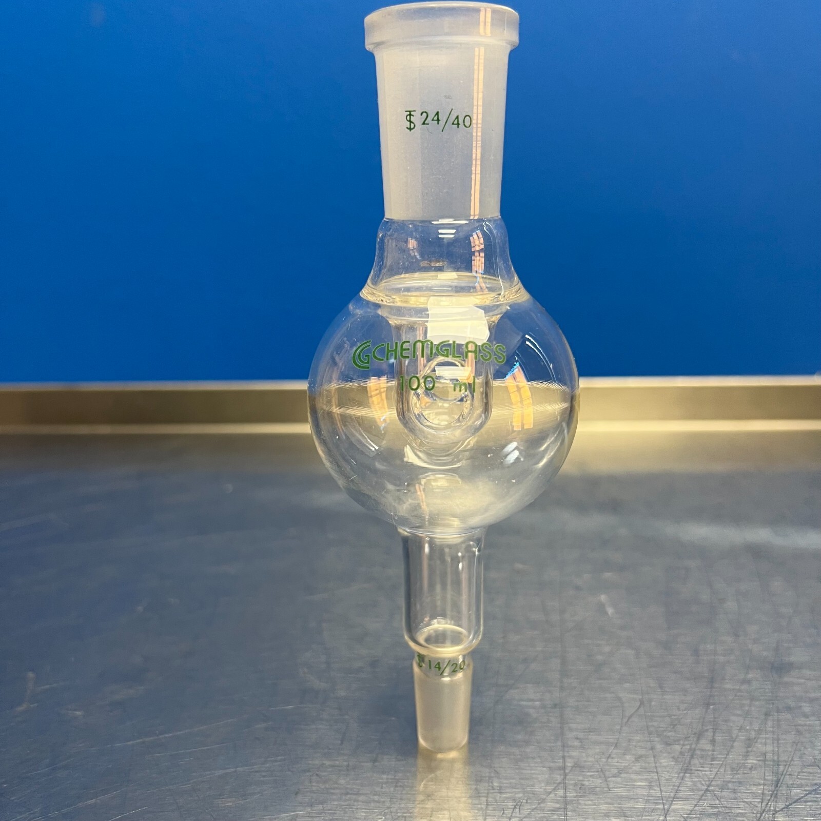 Chemglass CG-1319-01 Bump Trap 100mL Self Washing Rotary Evaporator 24/40, 14/20