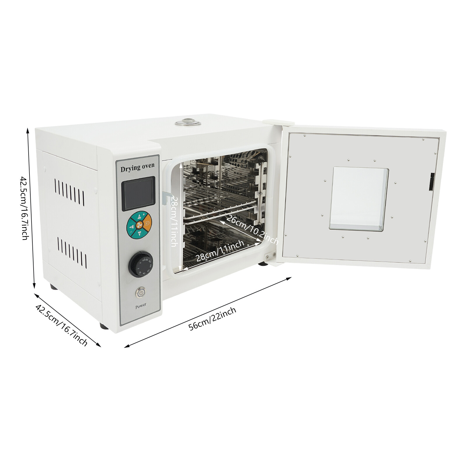 Electric Hot Blast Drying Oven Lab Stainless Steel Drying Chest 110V USA 800W