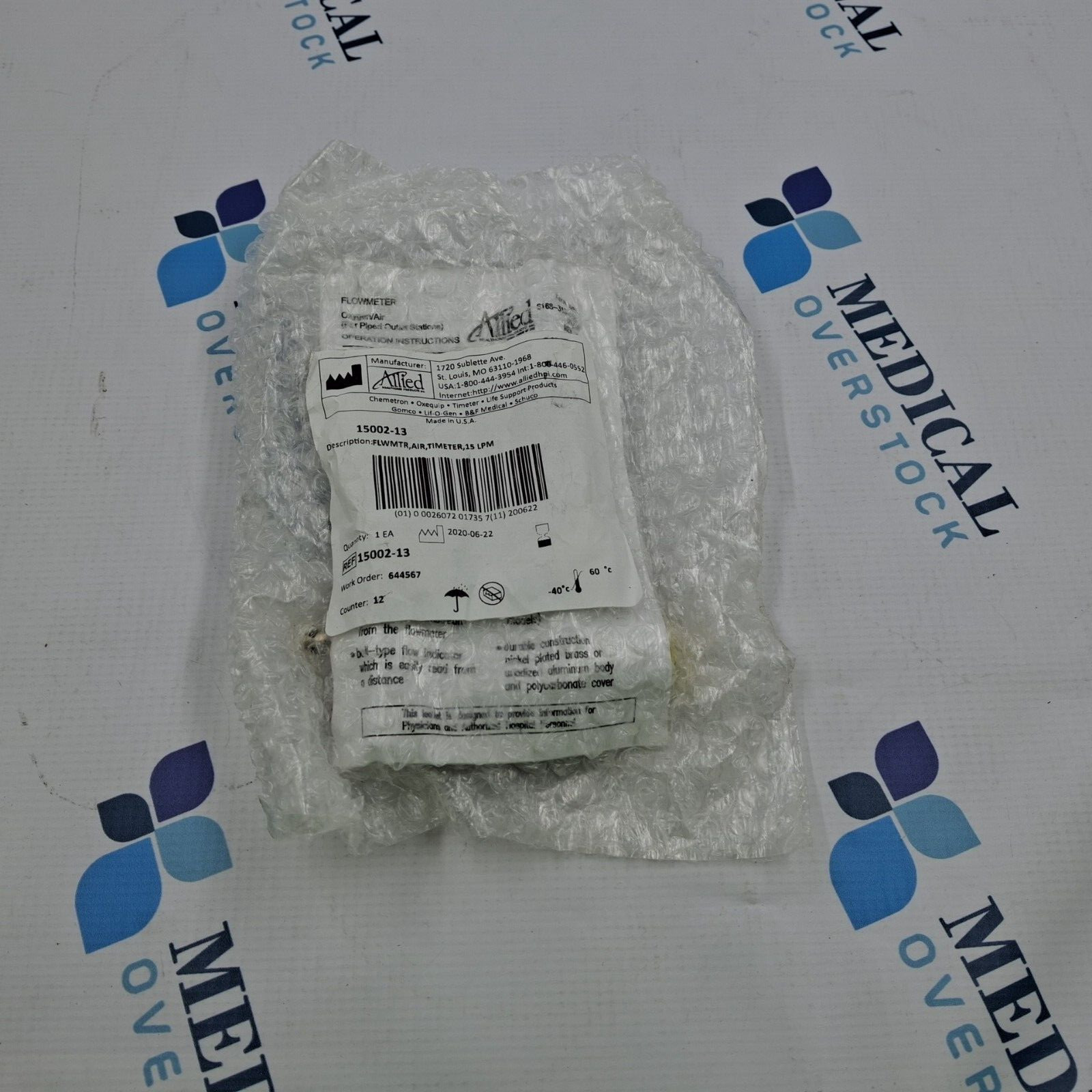 Allied FLWMTR Air Timeter 15 LPM Ref 15002-13