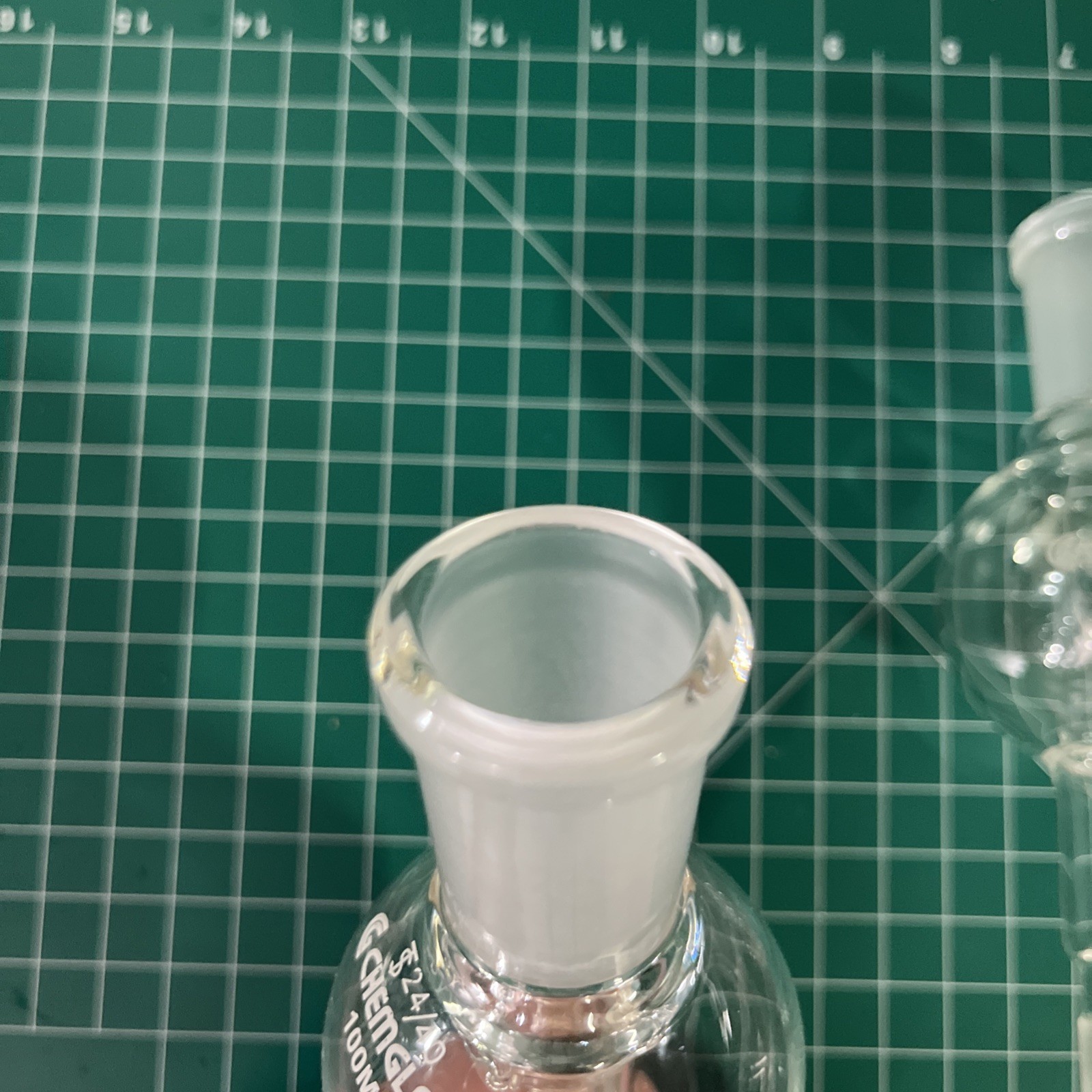 2 Chemglass Rotary Evaporator Bump Trap 100mL 24/10 Top 14/20 Lower CG-132101