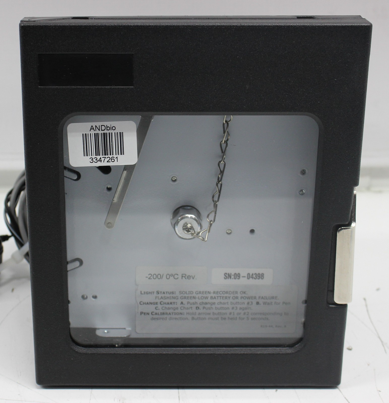 Unknown Chart Recorder -200/0 C Temperature Monitoring Device Used (3347261)