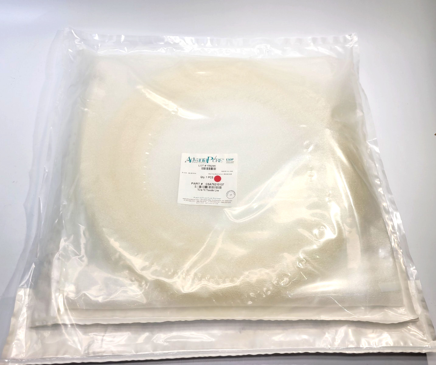 NEW Sealed 14 FT AdvantaPure CSA76210137 TC to TC Sanitary Transfer Line Hose