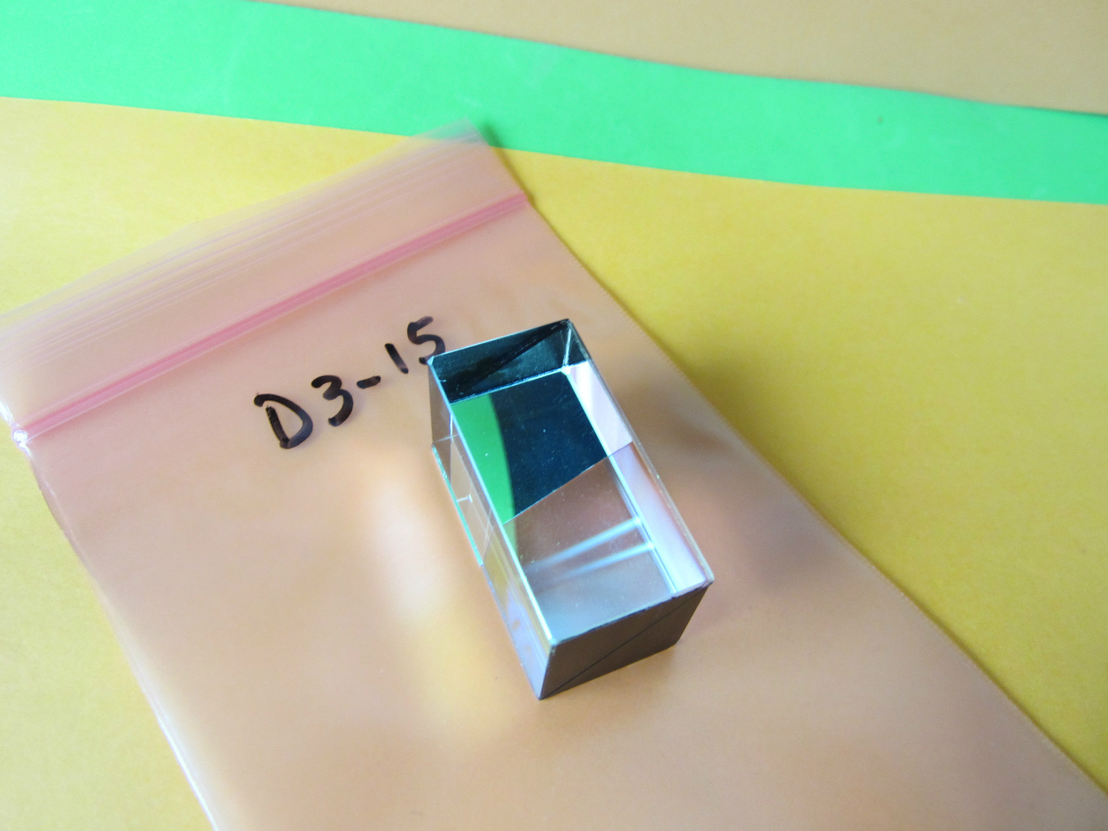 OPTICAL DOUBLE BEAM SPLITTER LASER OPTICS BIN#D3-15