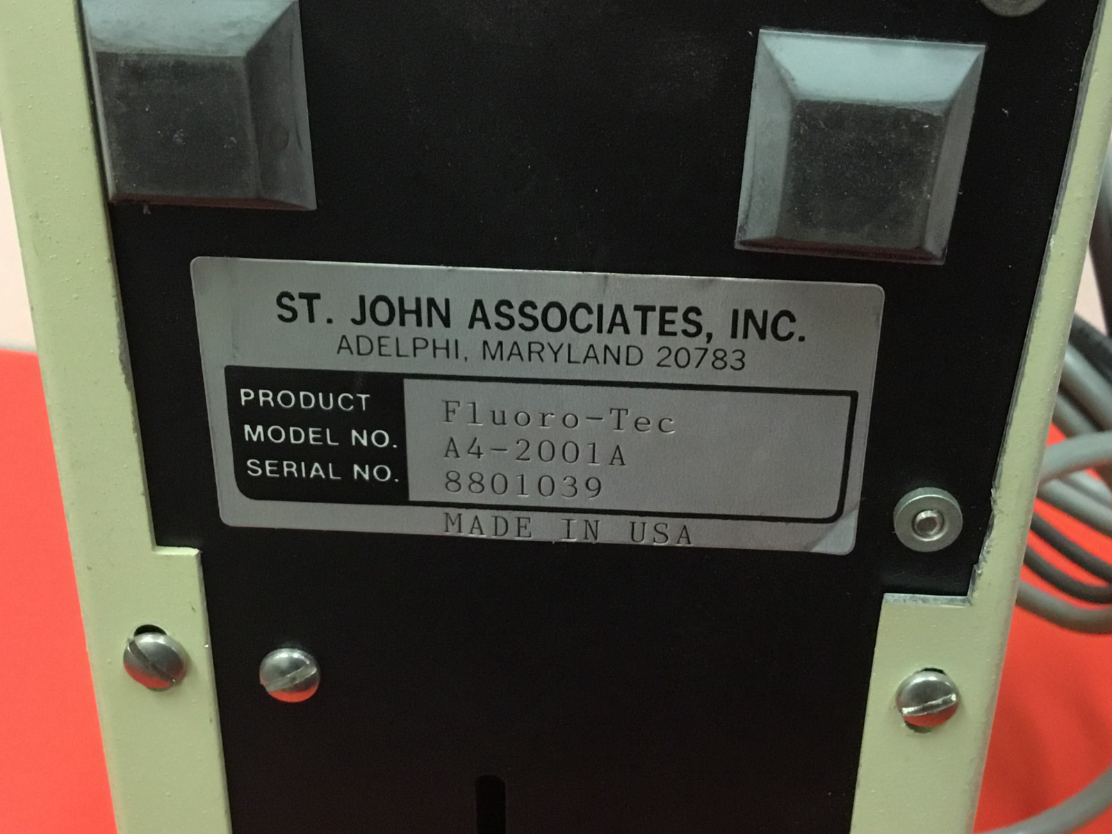 St. John Associates, Inc. – P/N: A4-2001A – Fluorescence Detector