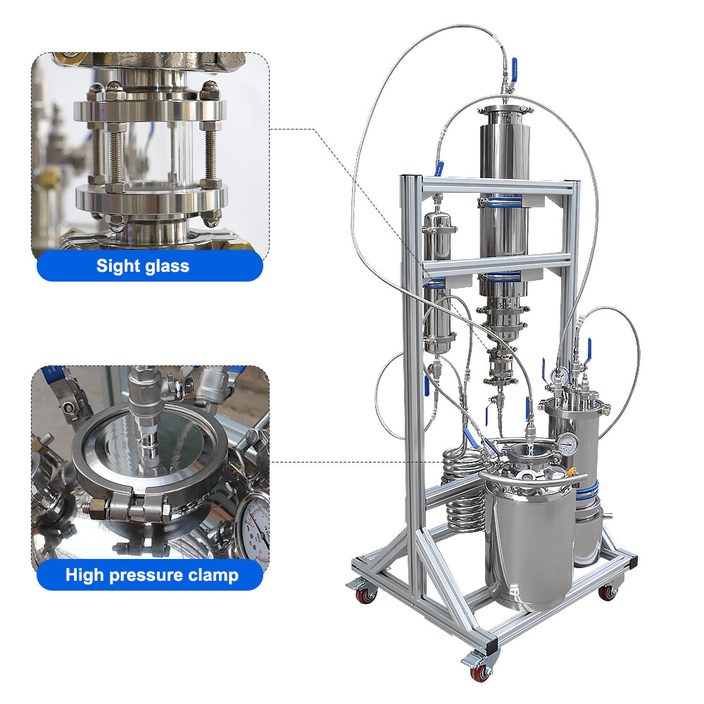2LB Closed Loop Extractor 4″×24″ 304 Stainless Steel Chamber Removable Bracket