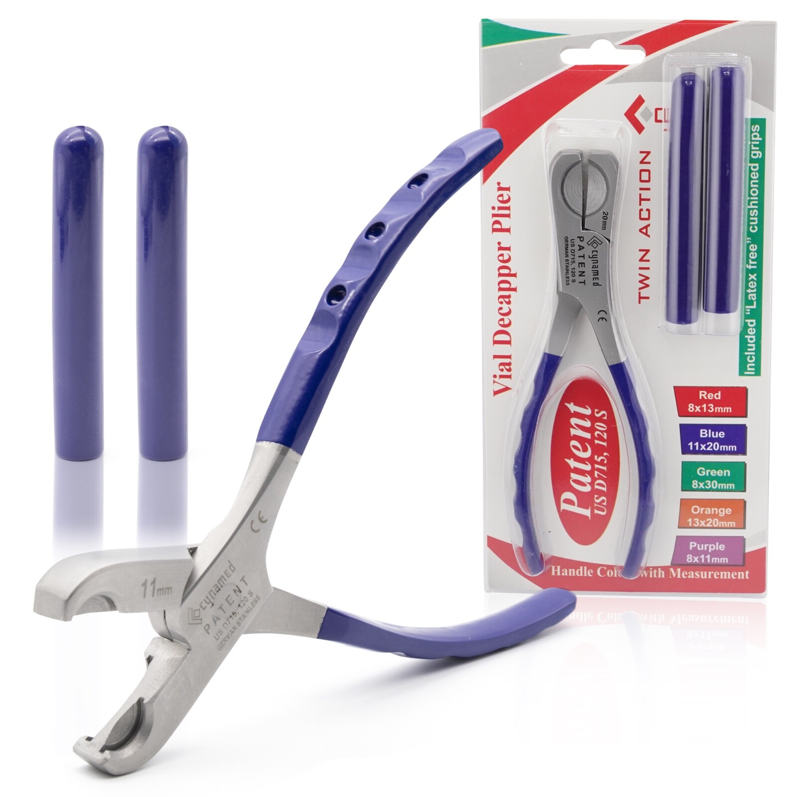Cynamed Stainless Steel Twin Action Decapper Pliers For Decapping Crimped Vials