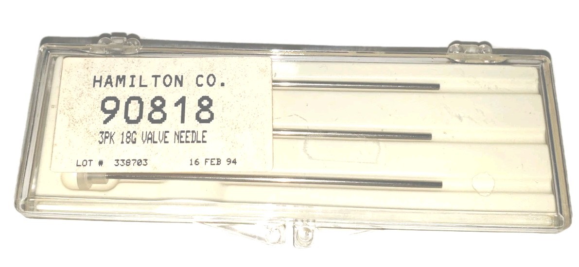 3 Pack: Hamilton Needle Assembly: 60cm, 18° blunt tip stainless steel 90818