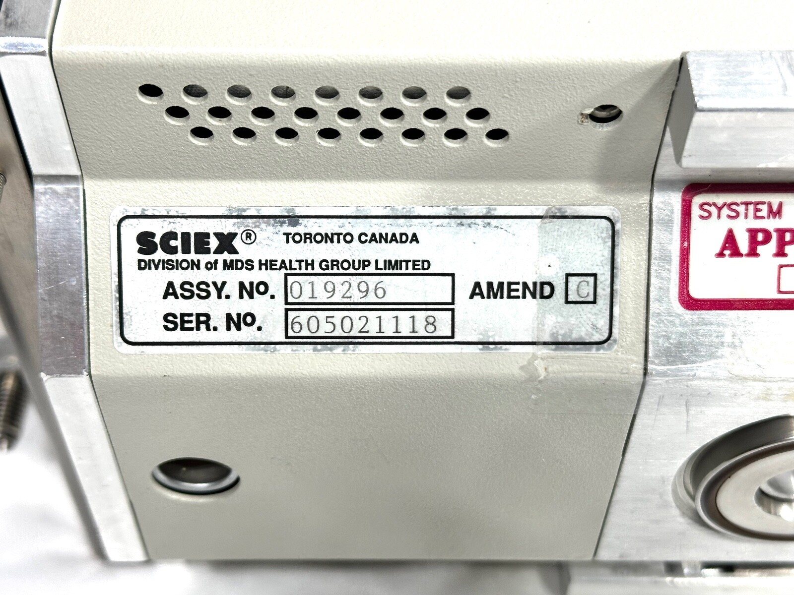 ABS Sciex Qstar XL Turbo Ionspray Module Source 019296 Mass Spectrometry Source