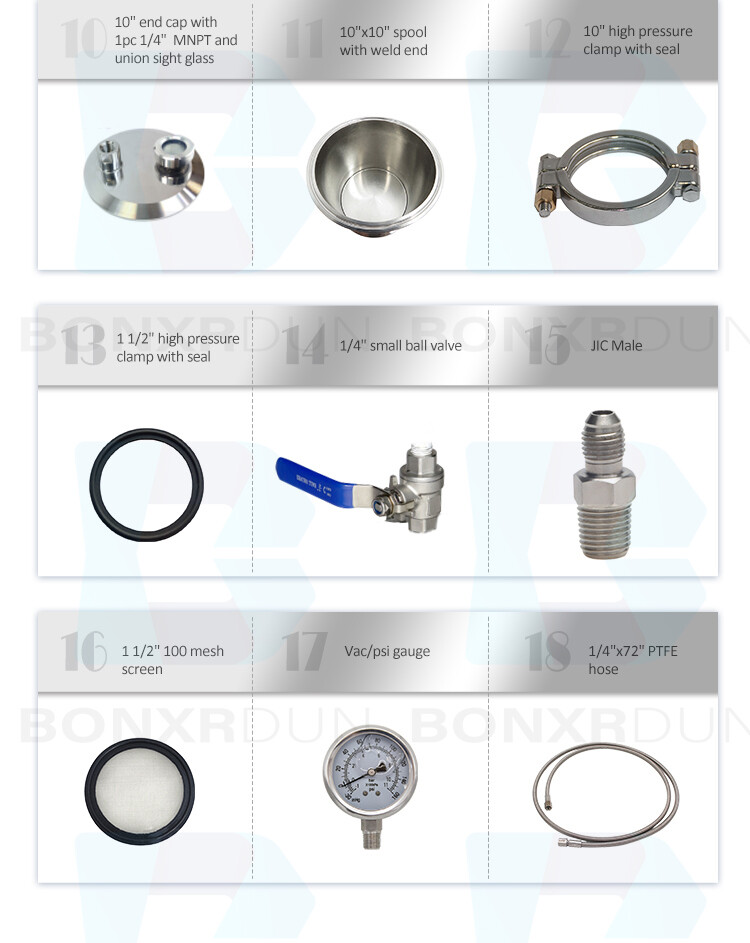 Closed Loop Extractor 1LB Stainless Steel Vacuum Chamber/Tube Used to Extract