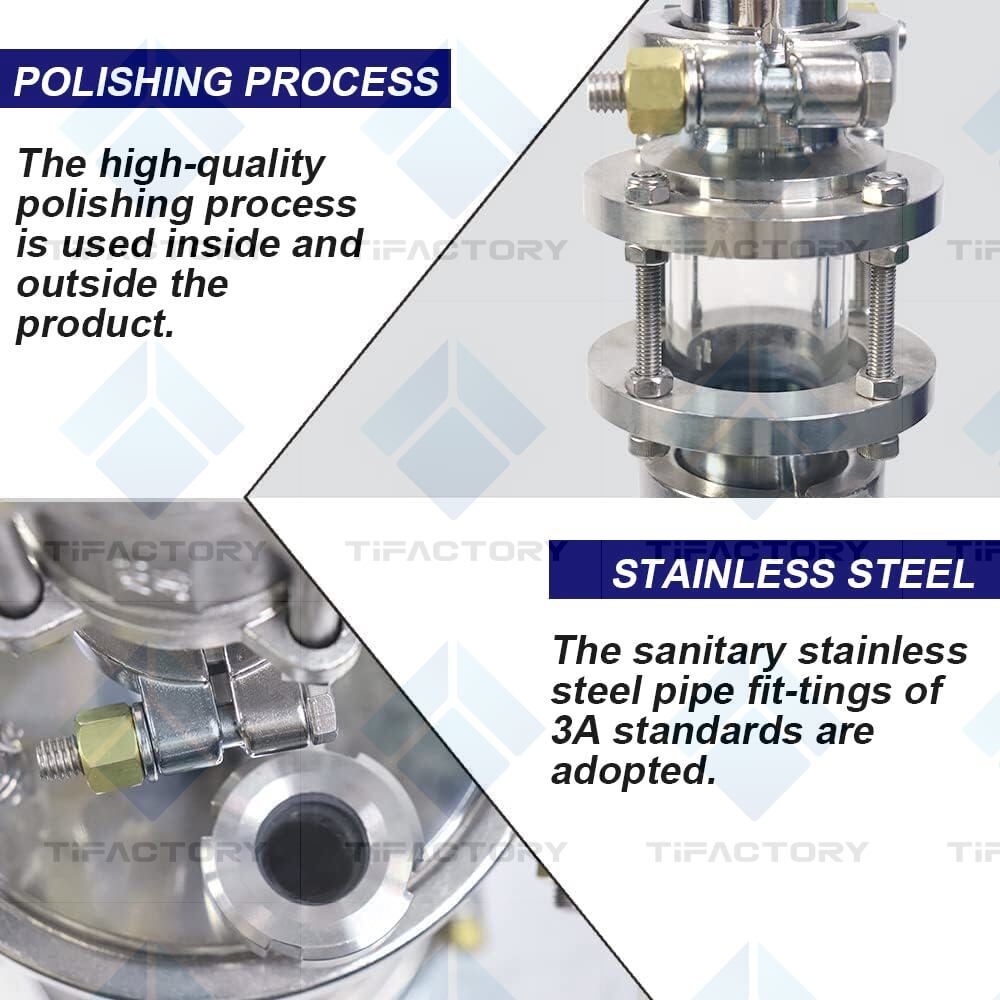 1LB/2LB Stainless Steel Vaccum Chamber for Extracting Materials from Plant Leave