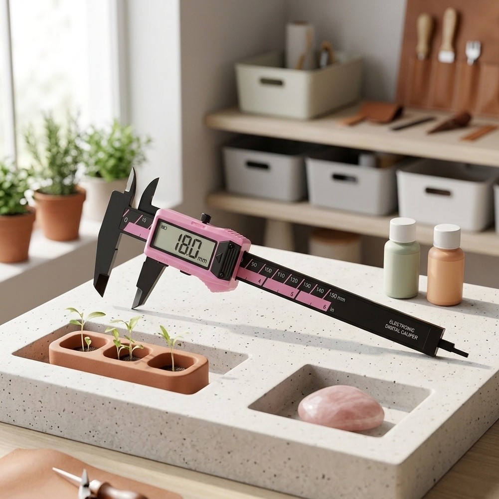 150mm 6 Inch Plastic Vernier Caliper Sliding Gauge with Dual Metric Inch Scale