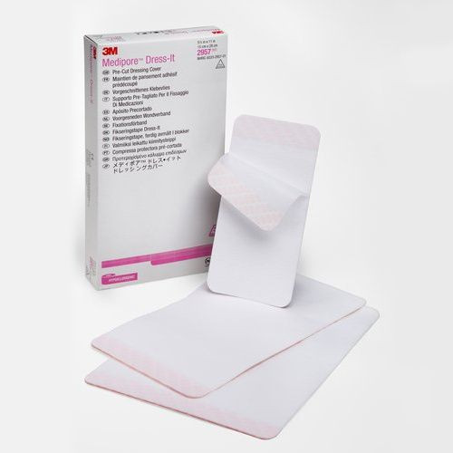 3M Medipore Dress-It Pre-Cut Dressing Covers 2957, 3 Sheets/pad, Box/25