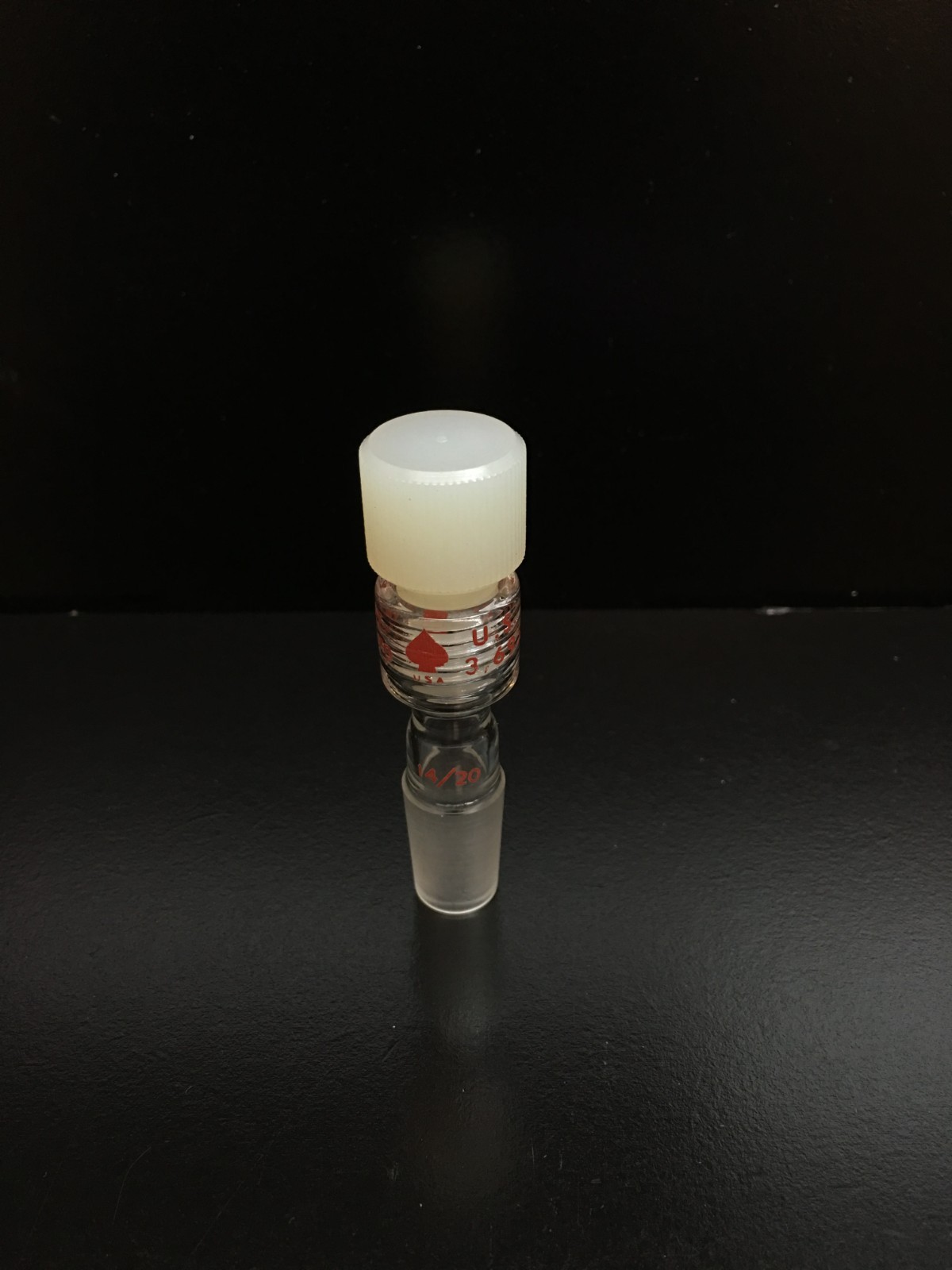 Ace Glass Inc Cat No 50-955-6900 #7 Ace-Thred mini adapter 14/20 inner bottom