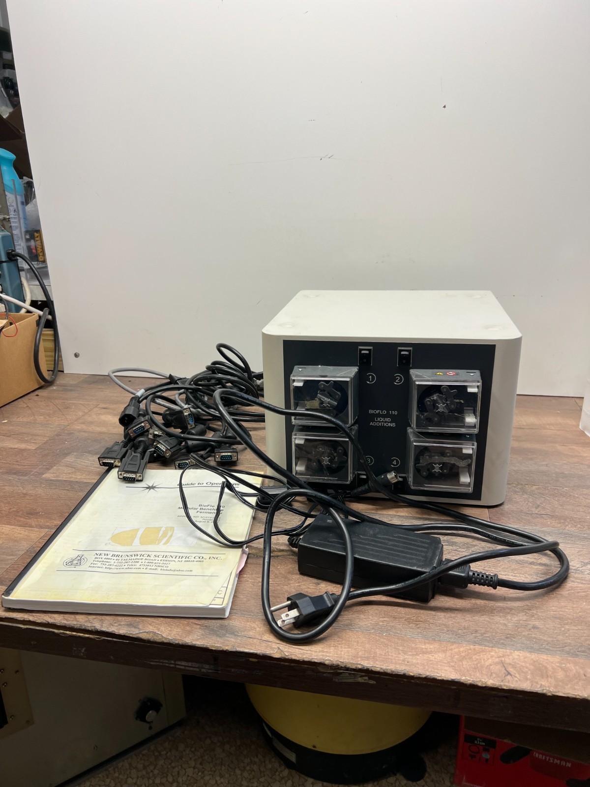 Bioflo 110 Liquid Additions New Brunswick Scientific with cables