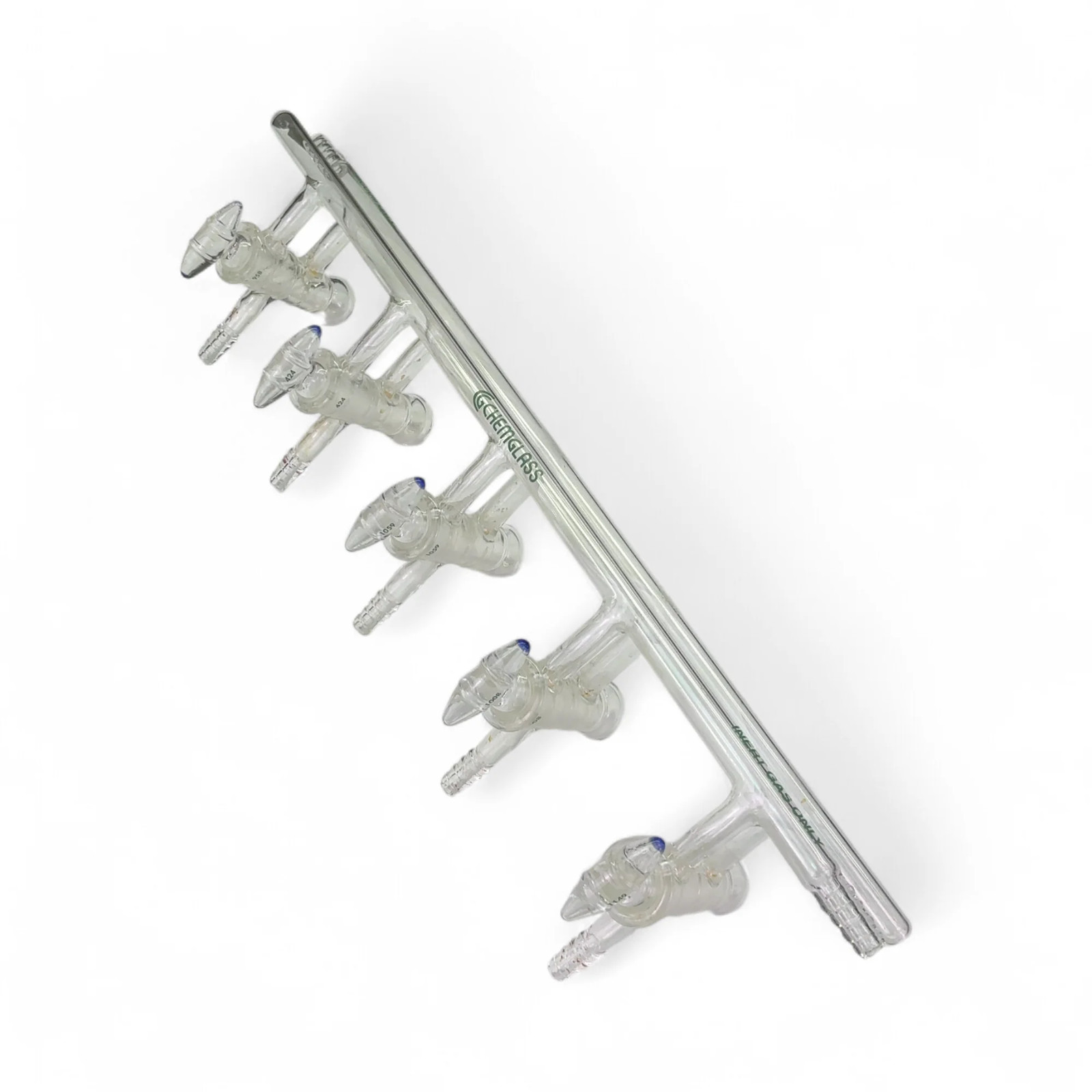 Chemglass 5 Port Vacuum/Inert Manifold 450mm Overall Width CG-4440-03