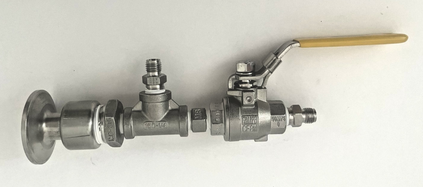 316SS 1/4″ 2000 WOG Sharpe Ball Valve Tri-Clamp Sanitary Manifold Assembly