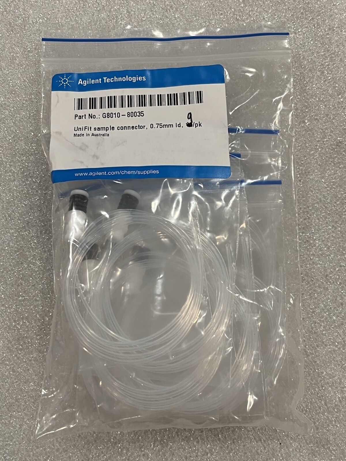 AGILENT G8010-80035 UNIFIT SAMPLE CONNECTOR, 0.75mm ID 9/PK