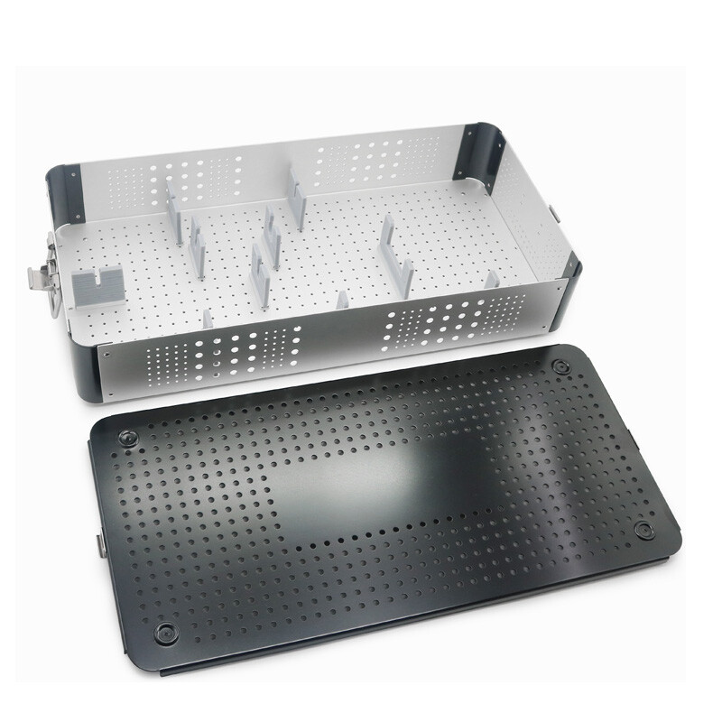 Best Aluminium Alloy Sterilization Tray Box Case For Choledochoscopy，60*30*10cm