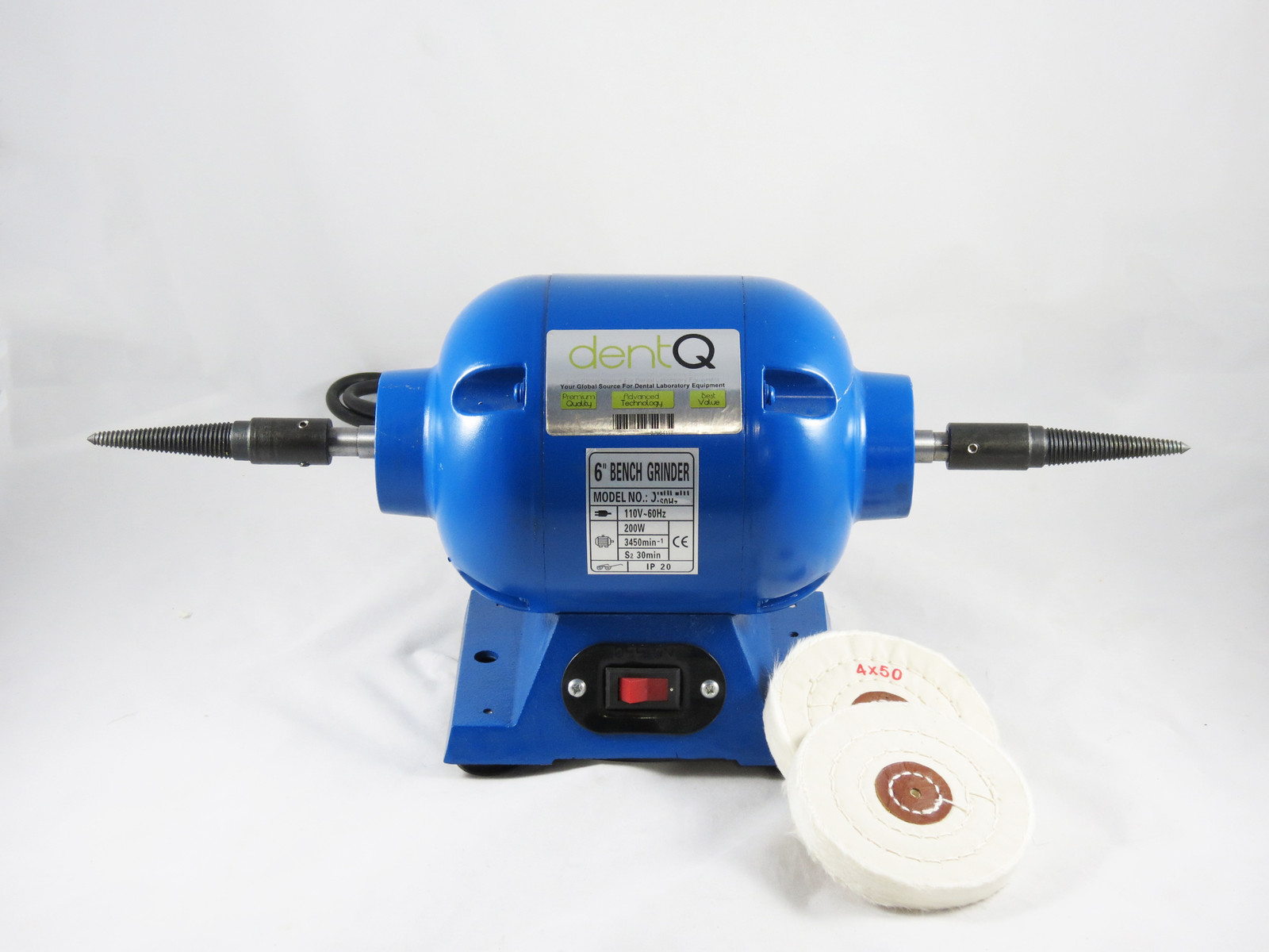 Dental Laboratory Lab Jewel Polisher Bench Grinder Buffer Motor 003-2 dentQ 220V