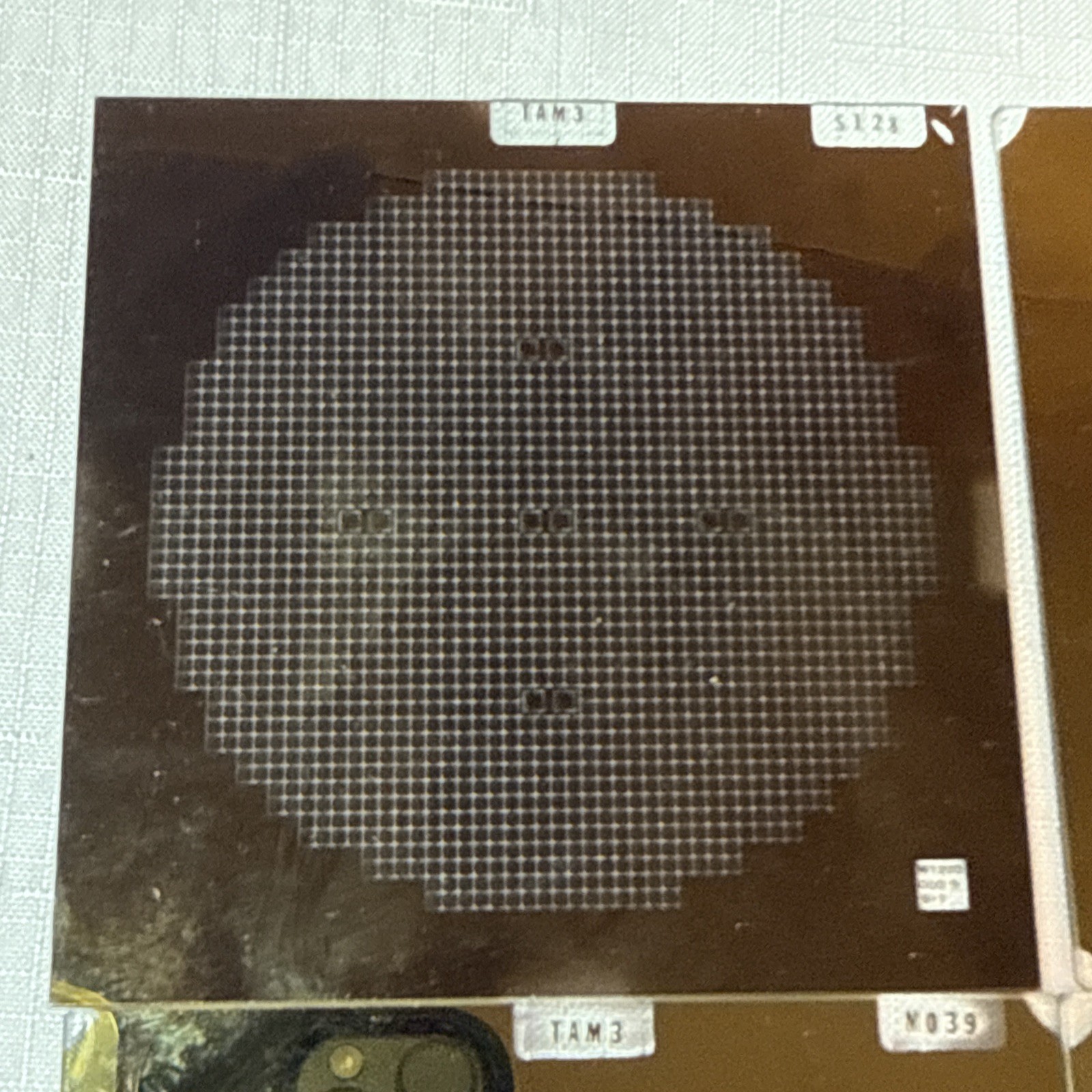 Reticle stencil used W/lithography machines! Etch With Laser On Wafer Pathway