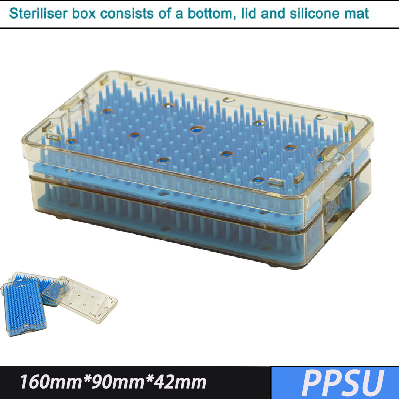 Double layer 160*90mm*42mm Plastic Sterilization case box Disinfection tray PPSU