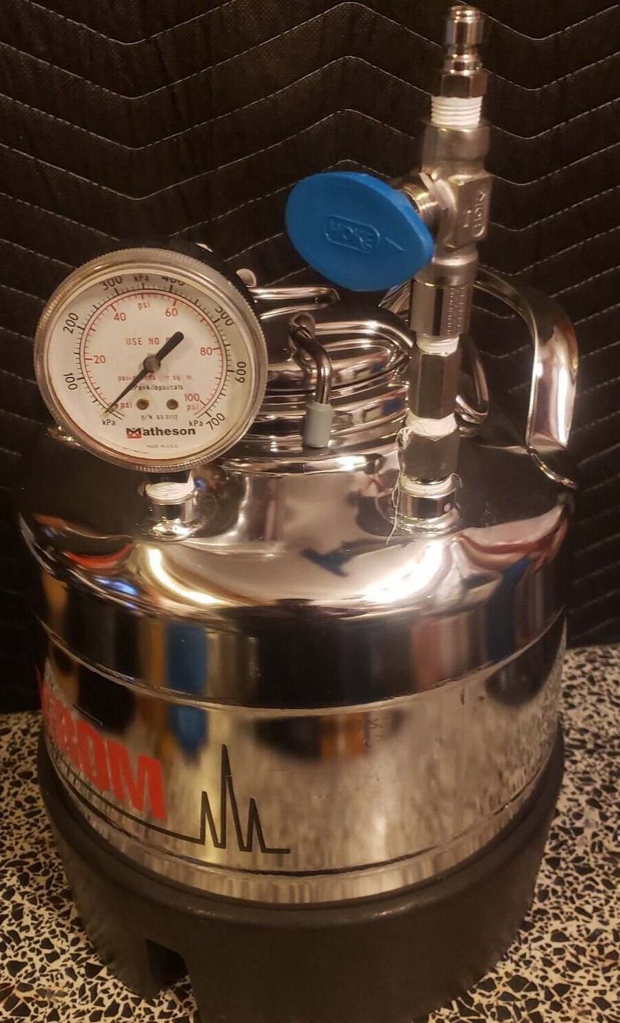 2 Gallon 316L APC Pressure Vessel Fully Loaded Electropolished w/Dip Tube, Boot