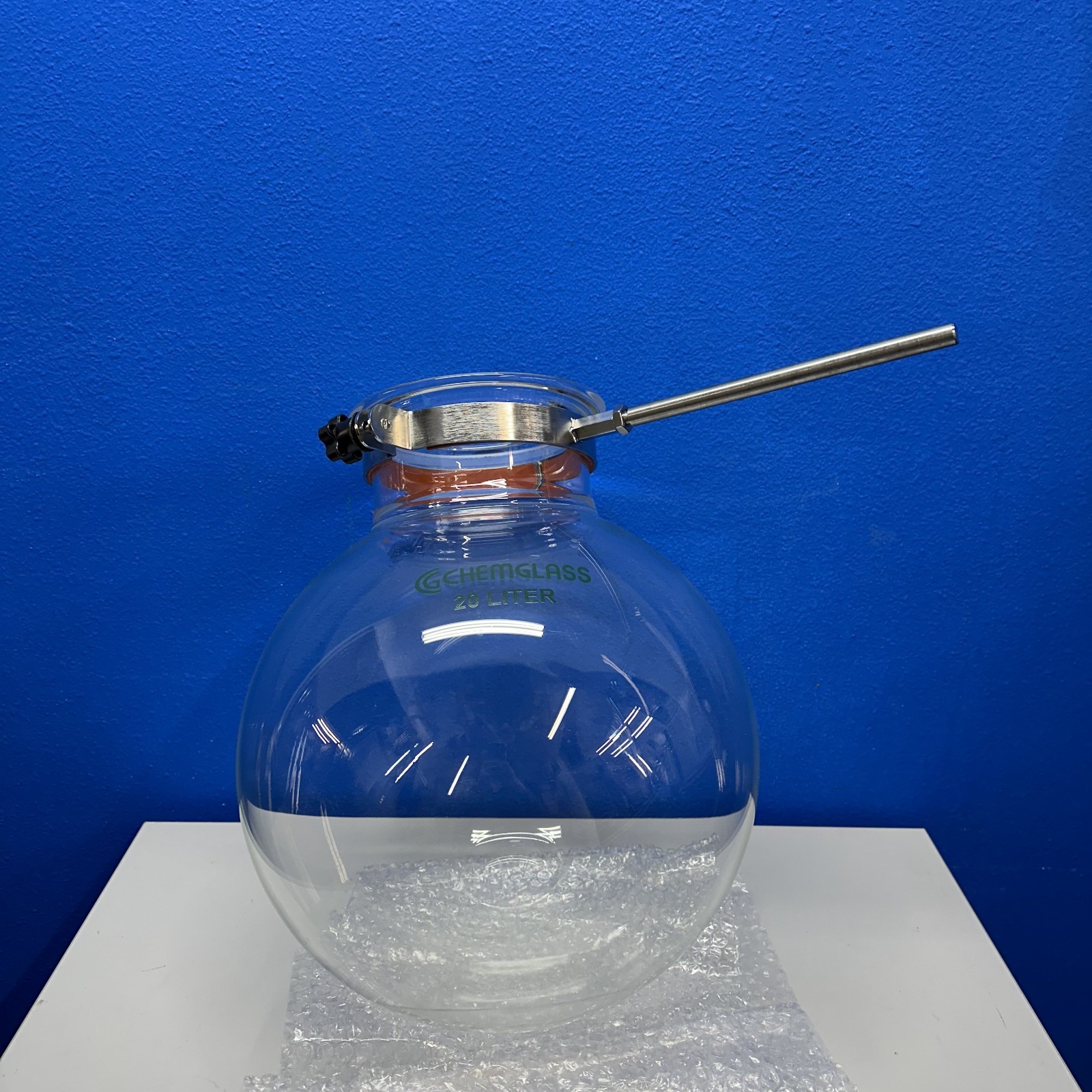 CHEMGLASS CG-1337 Evaporating Glass Flask 20L w/Flange for Glas-Col 100B TM118