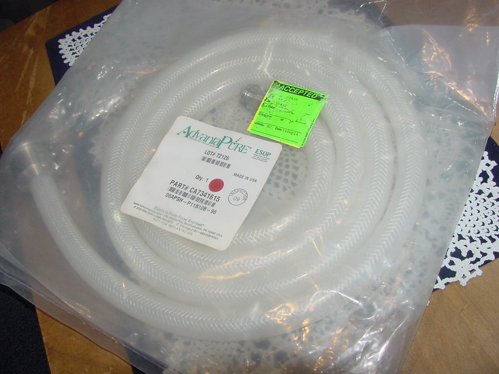 5 Foot AdvantaPure APSH-P .500 ID X .875 OD Flexible Silicon Hose Max 400 F