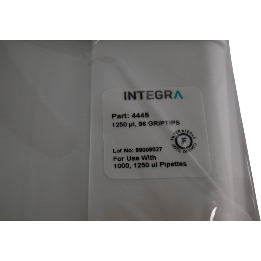 NEW INTEGRA 4445 1250l GripTips Sterile Filter Pipette Tips 96/Rack