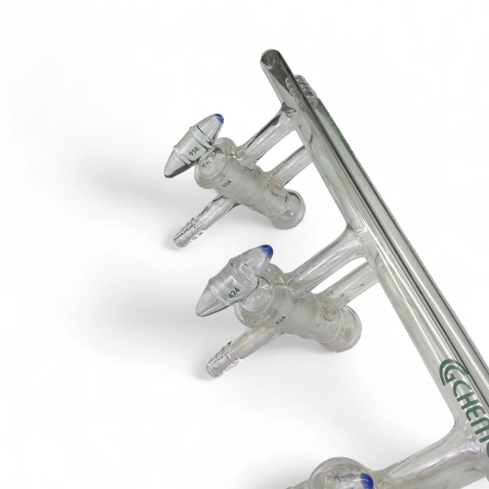 Chemglass 5 Port Vacuum/Inert Manifold 450mm Overall Width CG-4440-03