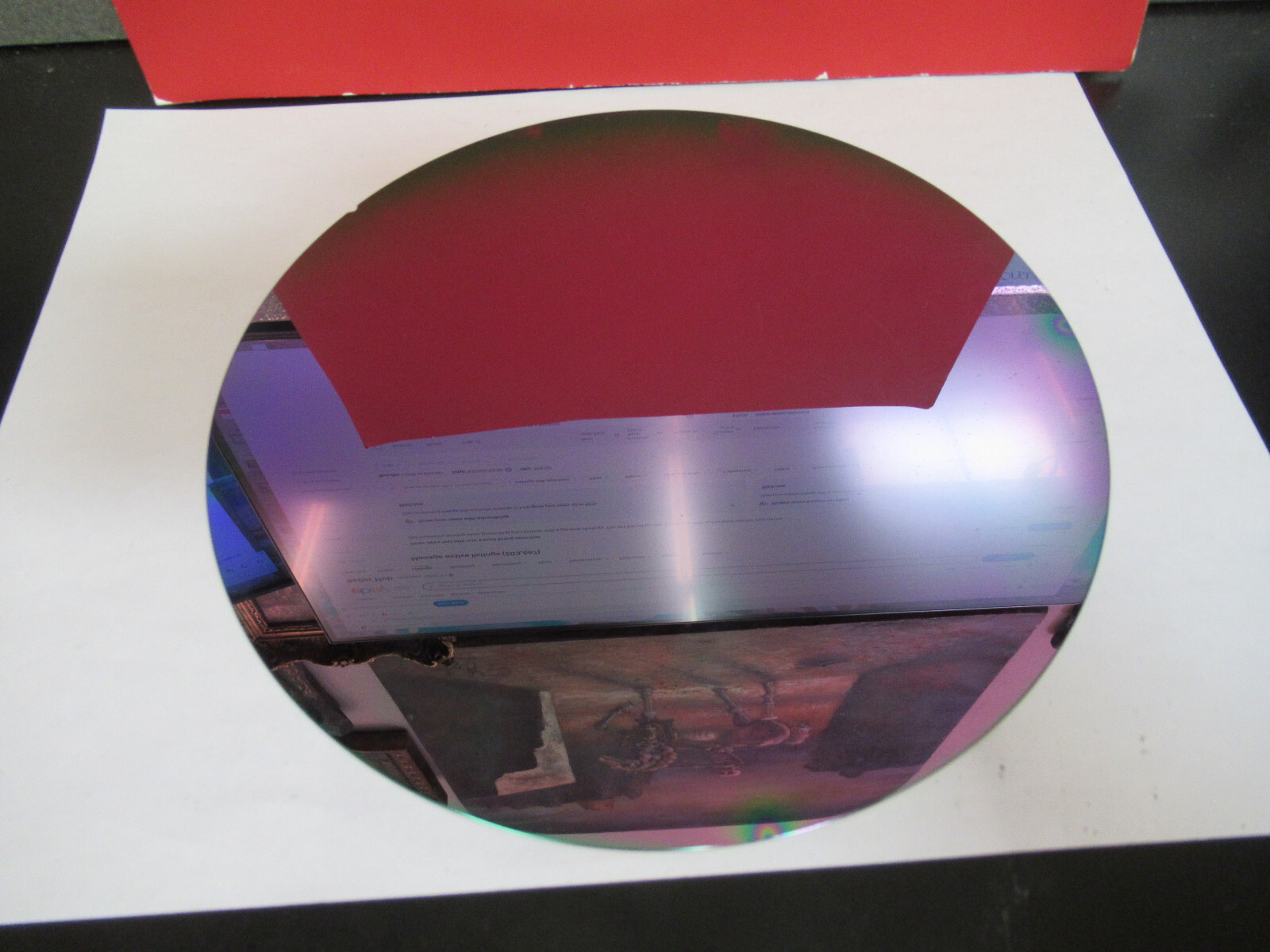 LARGE DIAMETER COLLECTABLE SILICON WAFER AS PICTURED T1-A