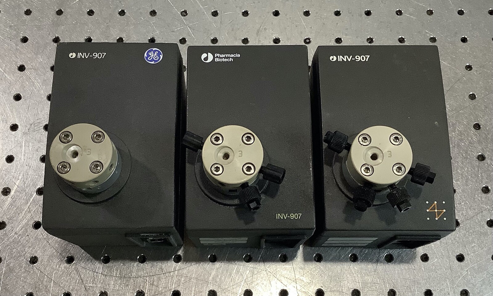 Lot of 3 GE Amersham Pharmacia INV-907 Motor Valve