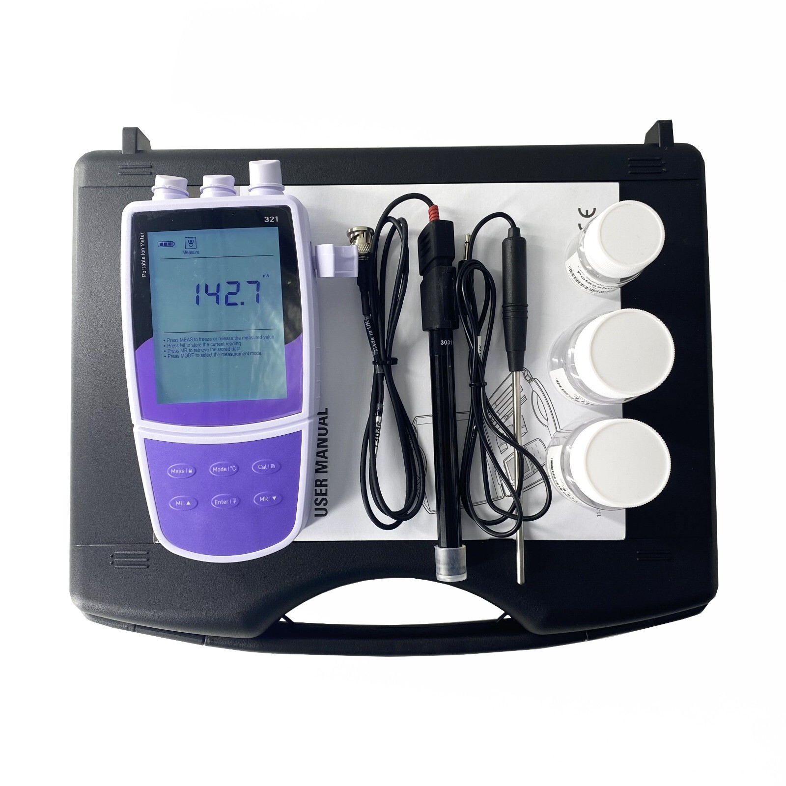 Potassium Ion Meter K Ion Meter Tester with Memory Stores up to 500 Data Sets
