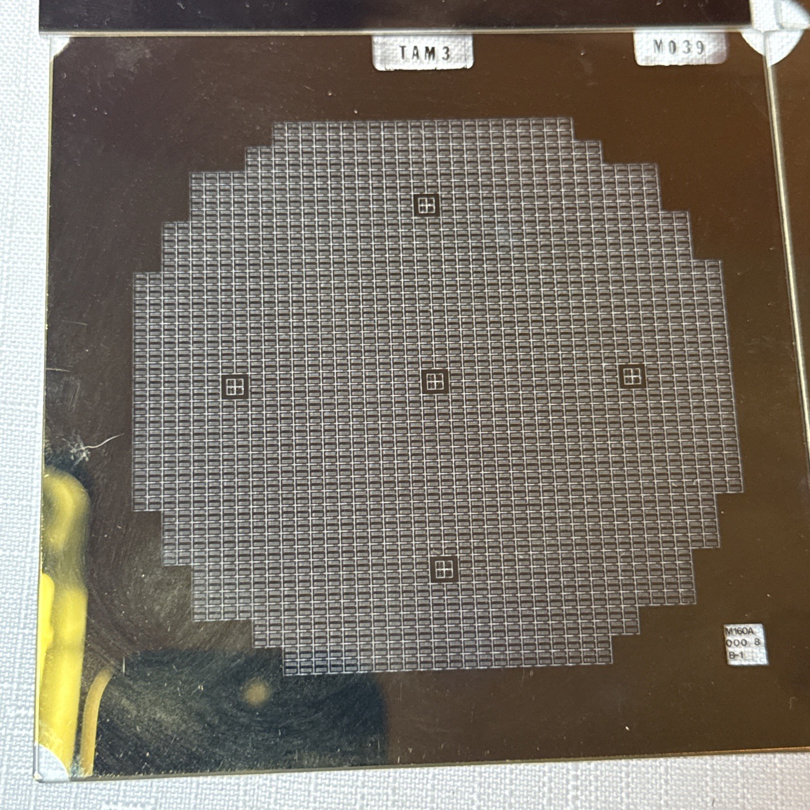 Reticle stencil used W/lithography machines! Etch With Laser On Wafer Pathway
