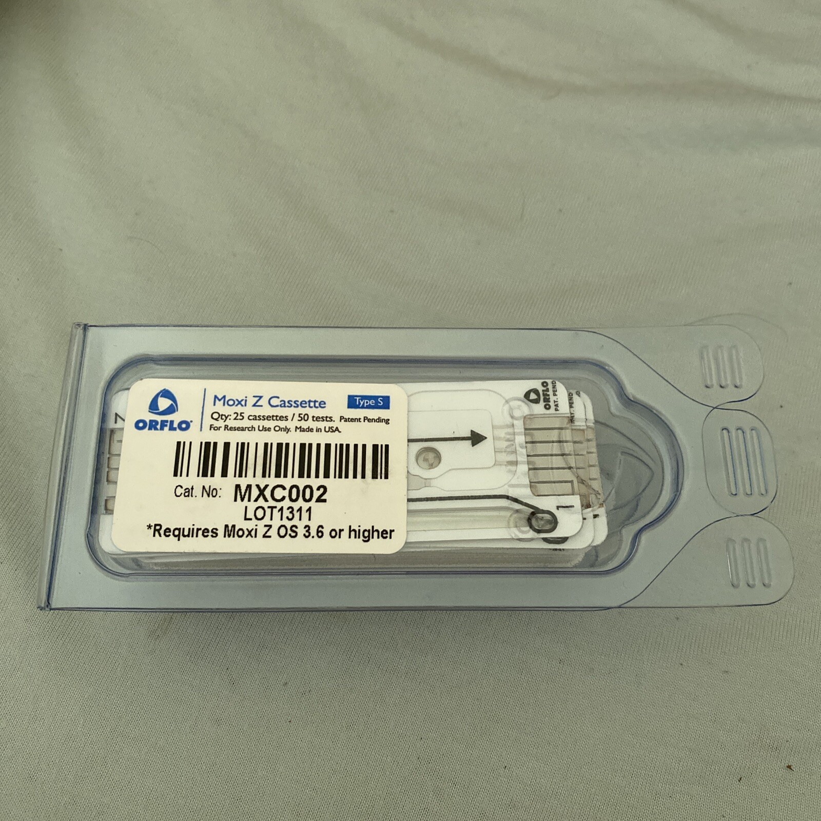 ORFLO Moxi Z Automated Cell Counter MXC002 Cassetttes NEW PACK Of 25!