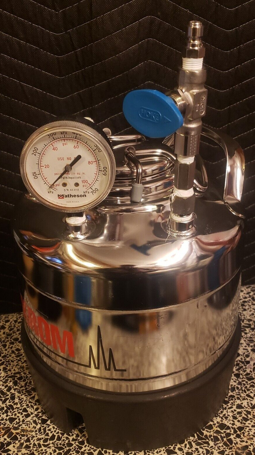2 Gallon 316L APC Pressure Vessel Fully Loaded Electropolished w/Dip Tube, Boot