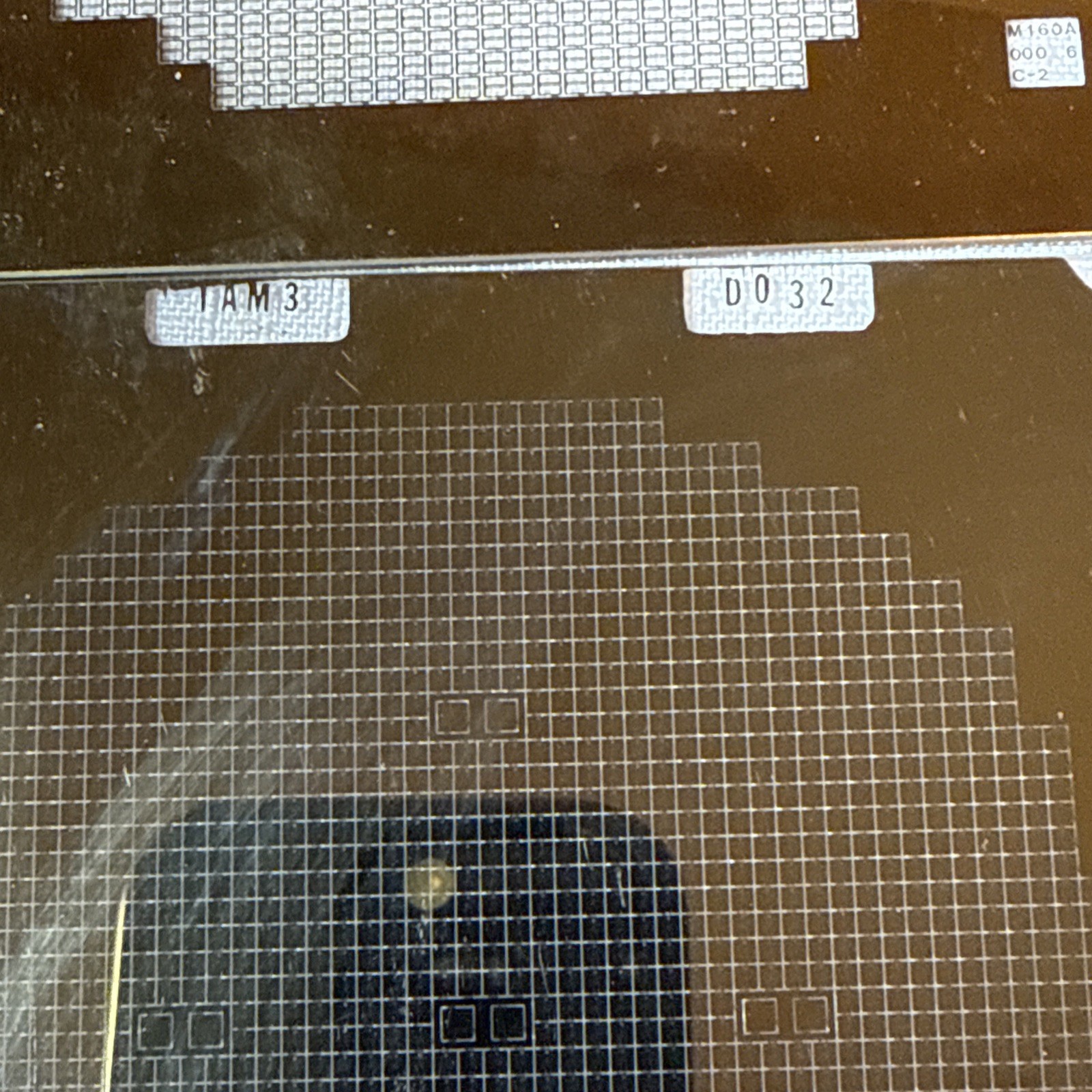 Reticle stencil used W/lithography machines! Etch With Laser On Wafer Pathway