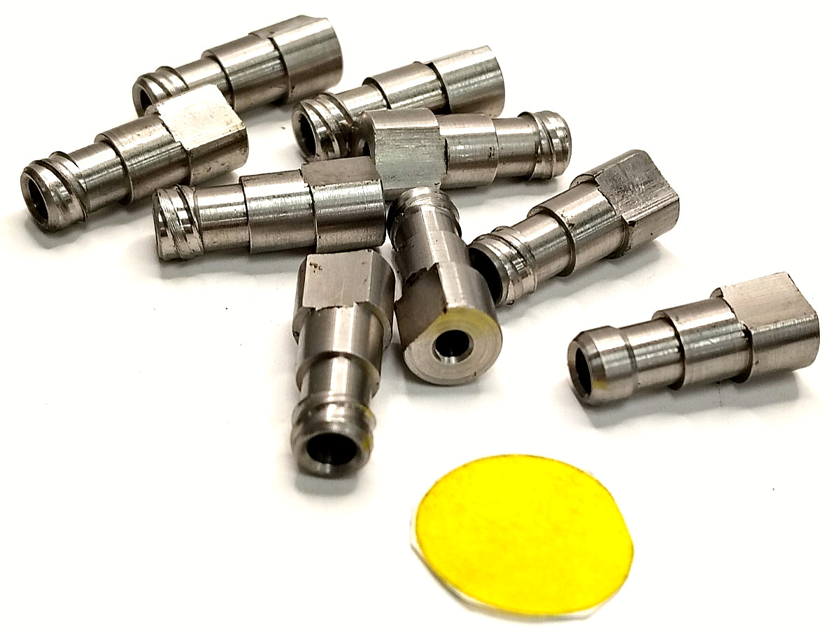 UNBRANDED LUER-LOCK CONNECTORS STEEL MATERIAL 7/8″ OAL ***LOT OF 10***