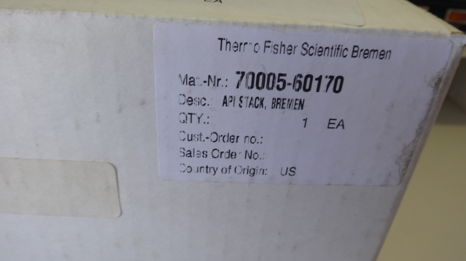Thermo Fisher Q Exactive API Stack 70005-61070_20002102160_New
