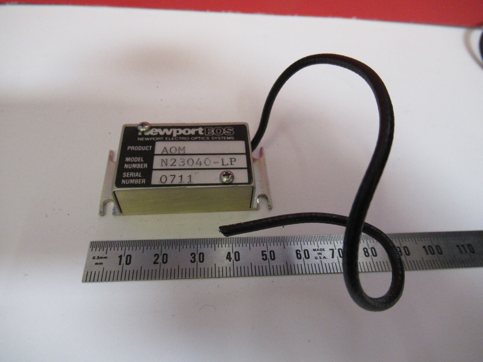NEWPORT ELECTRO OPTICS AOM N23040-LP ACOUSTIC MODULATOR for LASER AS PIC Y4-A-43