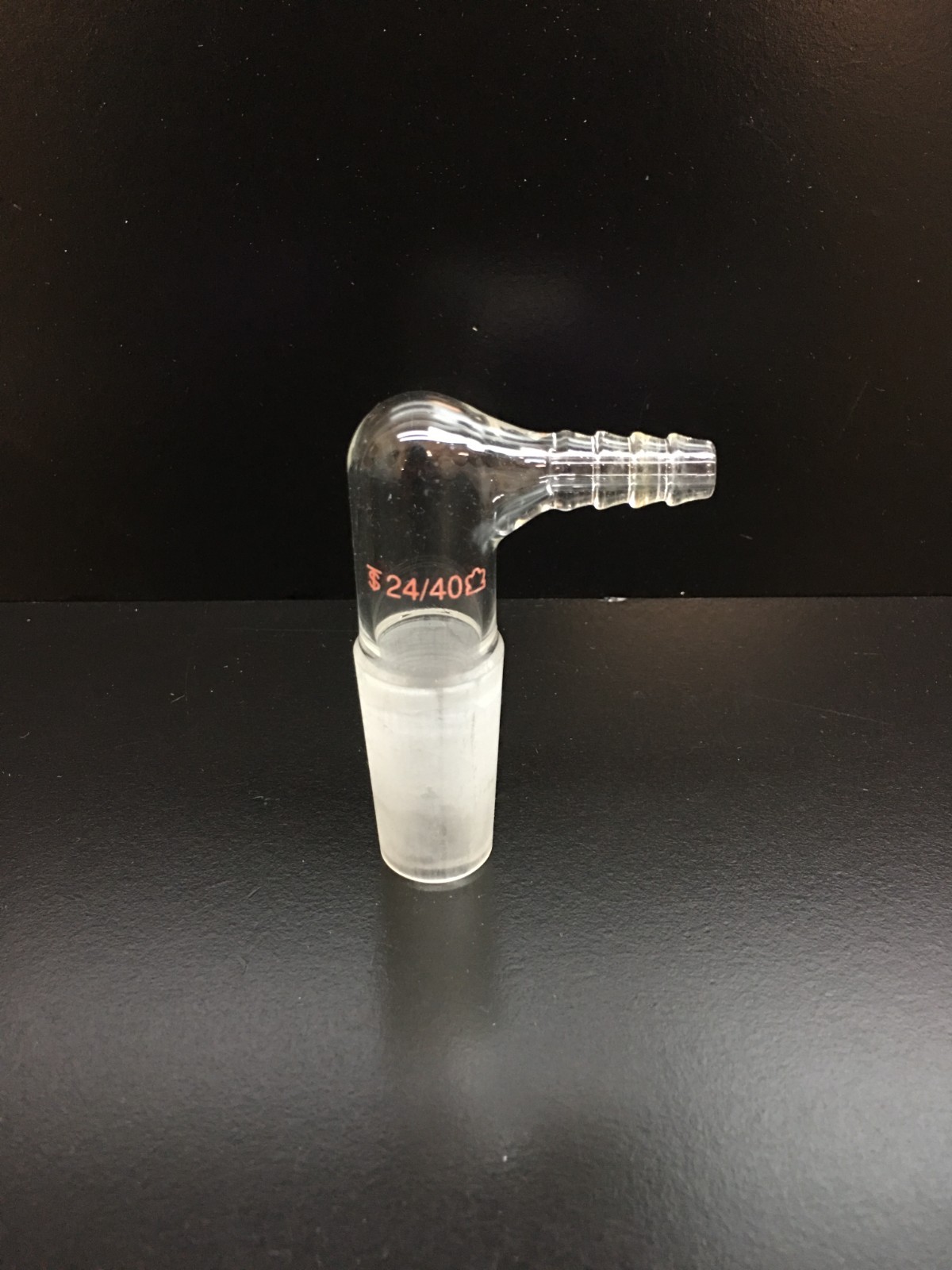 90-degree inlet adapter 24/40 Joint Glass