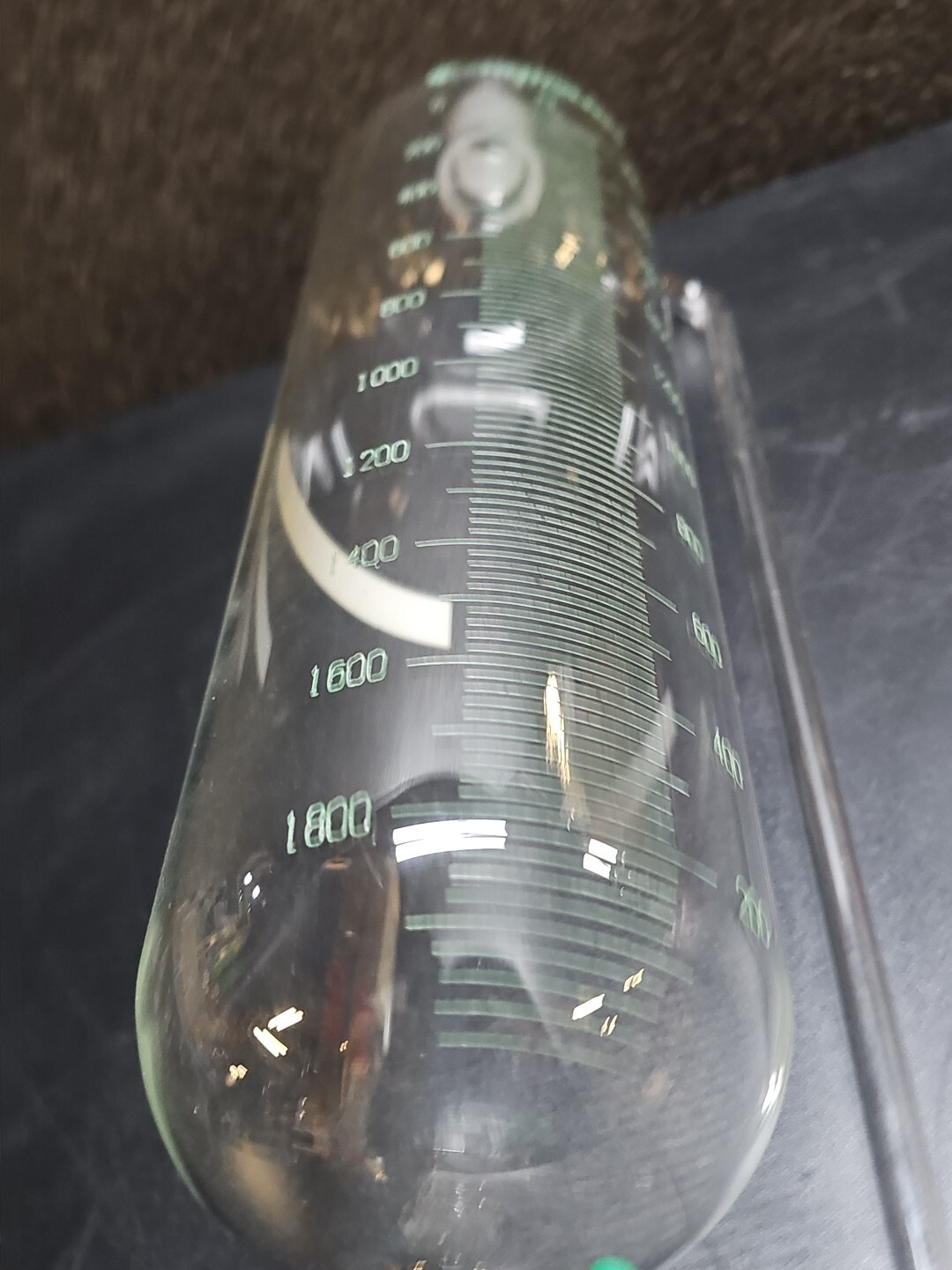 ChemGlass 2000mL Addition Funnel, Graduated, 24/40 6mm PTFE Stpk, 525mm OAH