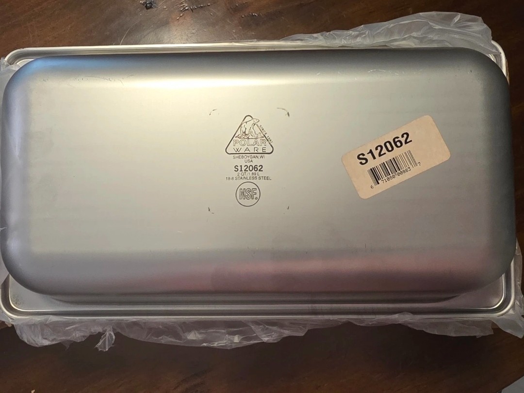 Vintage Polar Ware 12.6 x 6.8 x 2.75″ Stainless Steel Table Pan 2 Qt. S12062