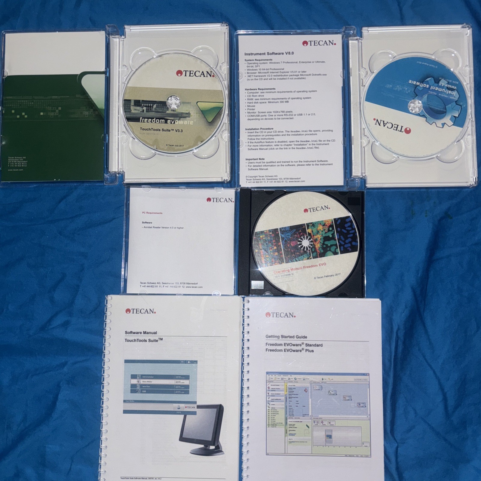 Freedom Evoware Software V2.3 & Manual CD/ Books. From Tecan Evo2-100