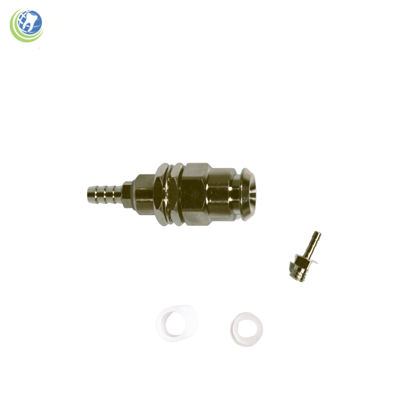 DCI Dental Unit Quick Disconnect Female Panel Mount 10-32 w/ Shut-Off Air/ Water
