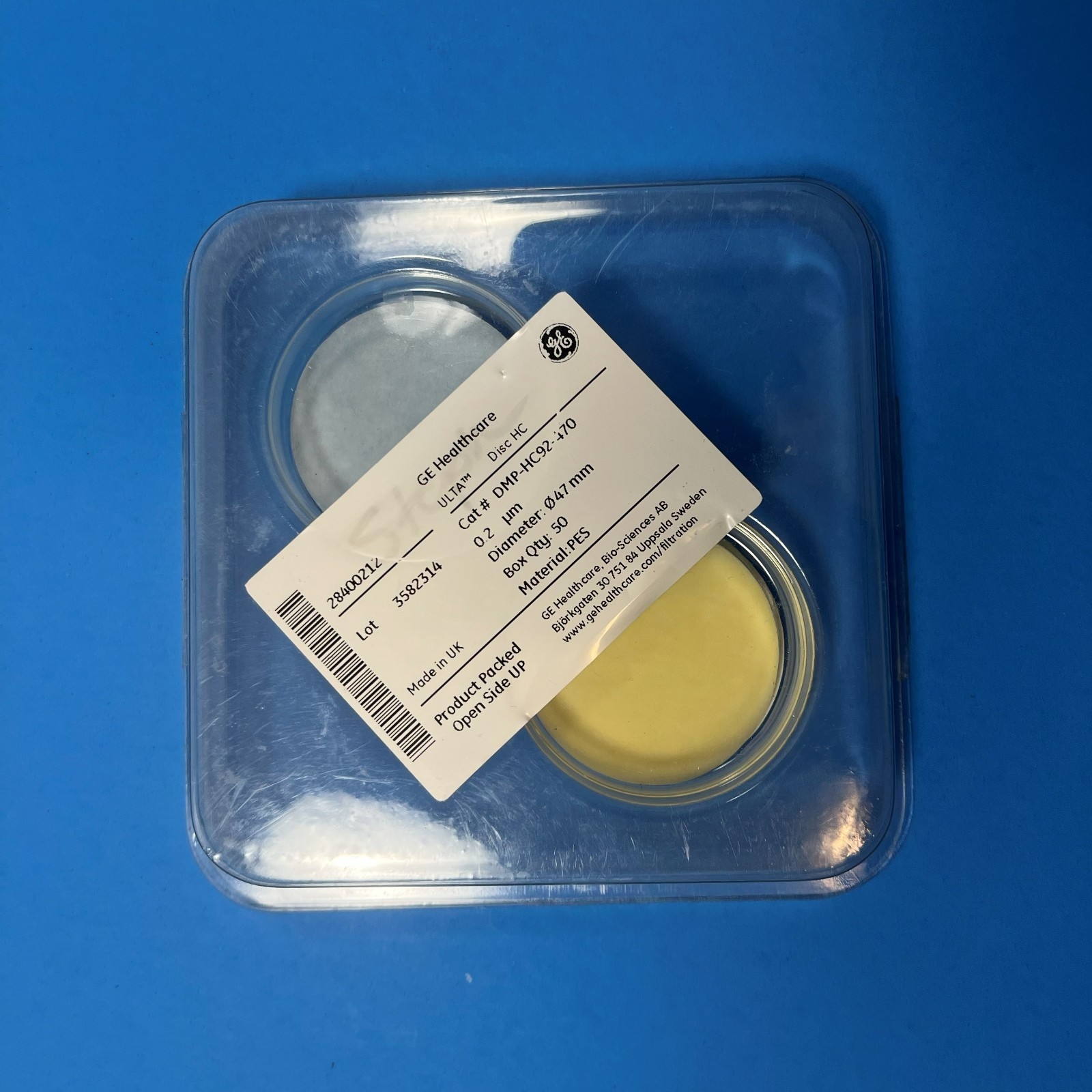 GE Healthcare ULTA Disc HC 47mm 0.2um PES DMP-HC92-470 Box of 50 Discs