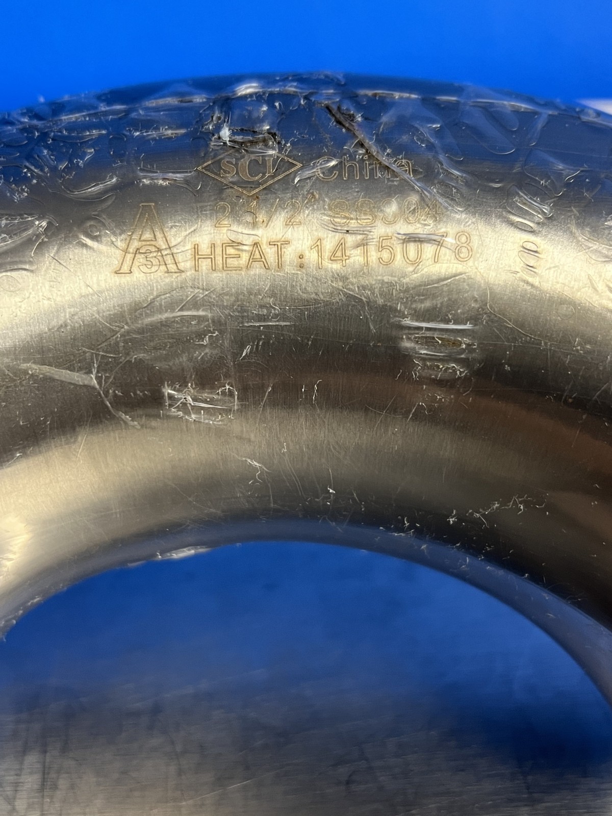 SC 2-1/2″ SS304 Sanitary Elbow Stainless Steel Weld Elbow – Heat No. 145078
