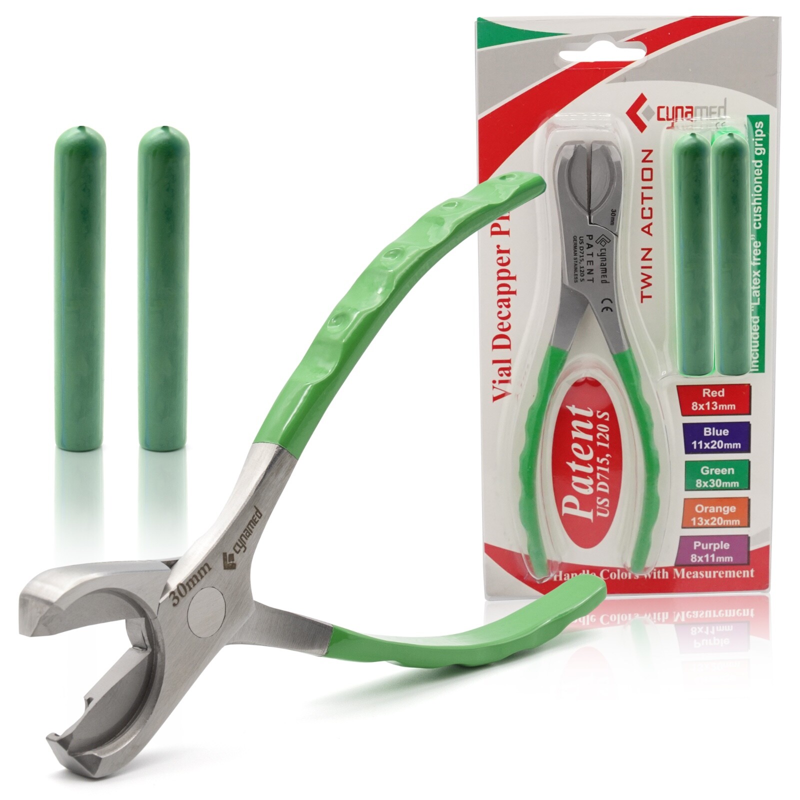 Cynamed Stainless Steel Twin Action Decapper Pliers For Decapping Crimped Vials