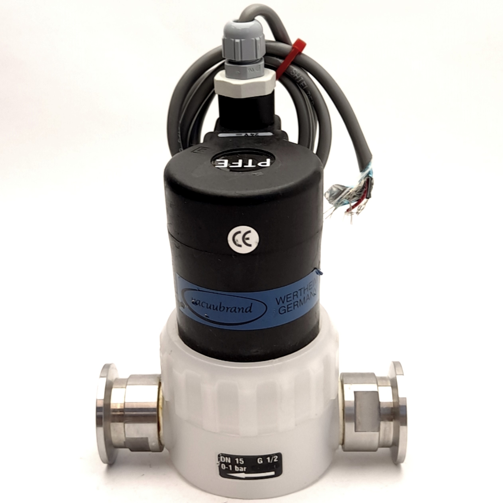 Vacuubrand 202 15D 120 51 24 Chemistry Solenoid Vacuum Isolation Valve, 1m Cable